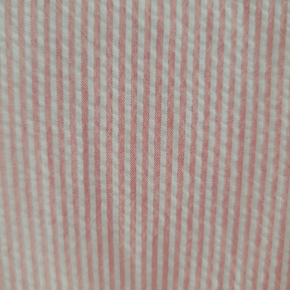 Eddie Bauer Mens Orange White Summer button down short sleeve shirt Sz XL - Picture 7 of 8